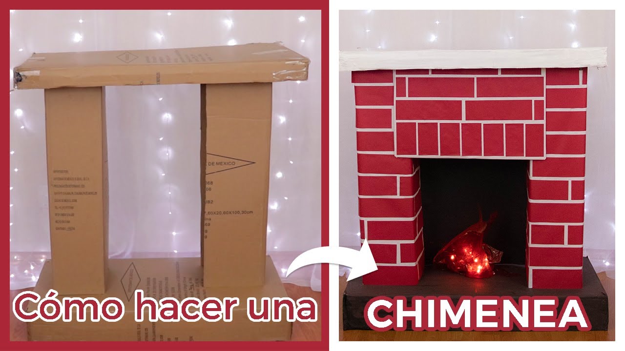 Cómo hacer una chimenea de cartón para Navidad 1 como hacer una chimenea de carton para navidad