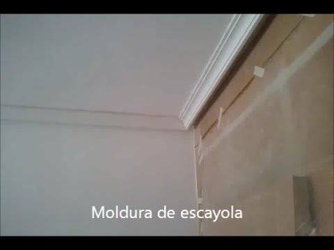¿Cómo poner una moldura de escayola separada de la pared? 1 como poner una moldura de escayola separada de la pared