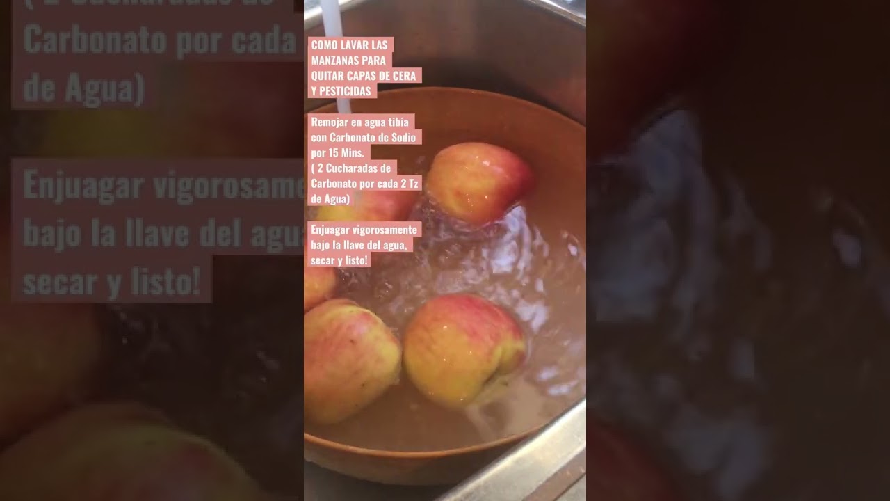 ¿Cómo quitar cera y pesticidas de una manzana? 1 como quitar cera y pesticidas de una manzana