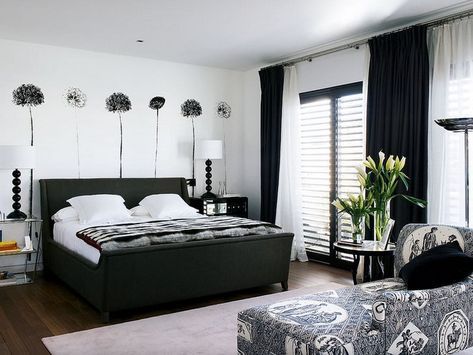Ideas para pintar una habitación blanca y negra moderna 1 ideas para pintar una habitacion blanca y negra moderna